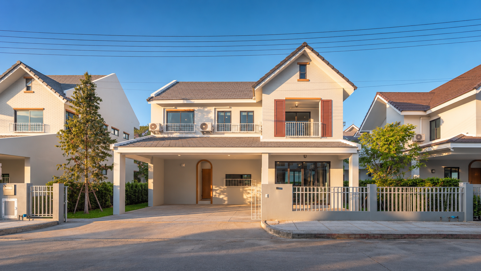 บ้านเดี่ยวหางดง เชียงใหม่ TYPE B FAMILY HARMONY มุมมองด้านหน้าตัวบ้าน